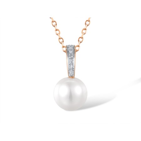 14KRW Pendant Diamond,Fresh Water White Pearl (P304423FWP14KRW)