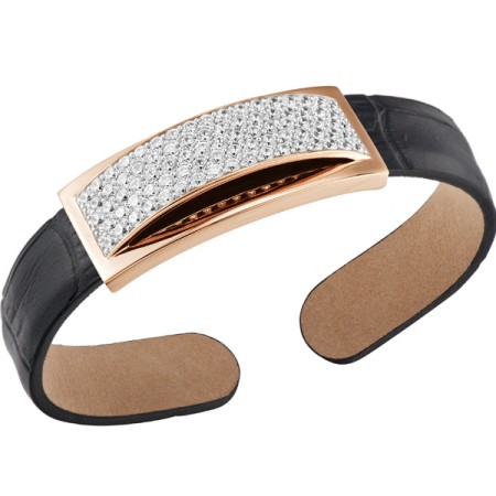 Sterling Silver w/ Rose Plating Bracelet White Cubic Zirconia (B303952-LWCZSR925)