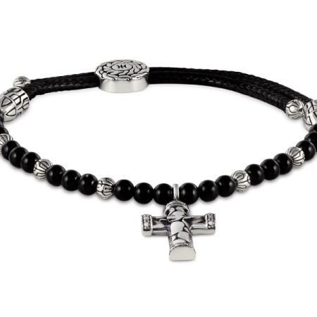 Sterling Silver Bracelet Dyed Black Agate (B305942BAGSL925)