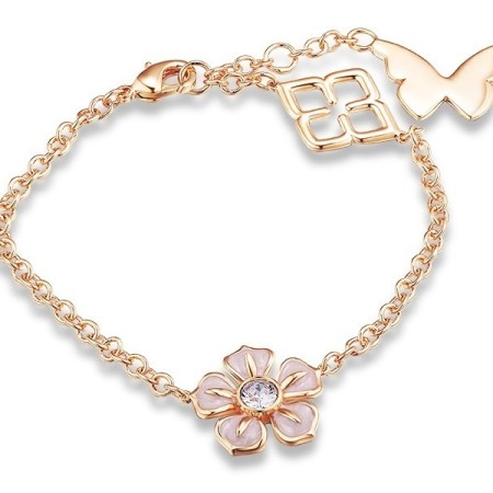 Brass w/ Rose Gold Plating Bracelet Enamel,Swarovski 001 (B311055AENA8BRR)