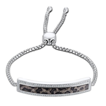 Sterling Silver Bracelet Enamel,White Cubic Zirconia (B311215ENASL925)
