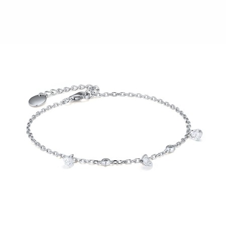 Sterling Silver Bracelet White Cubic Zirconia (B311524AWCZSL925)
