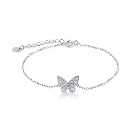 Sterling Silver Bracelet White Cubic Zirconia (B311718AWCZSL925)