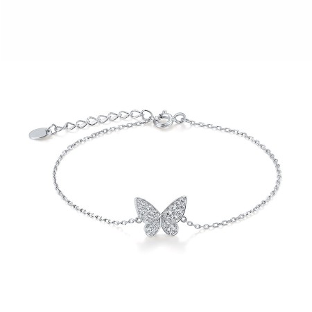 Sterling Silver Bracelet White Cubic Zirconia (B311718AWCZSL925)