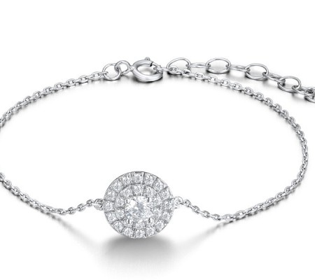 Sterling Silver Bracelet White Cubic Zirconia (B312046WCZSL925)