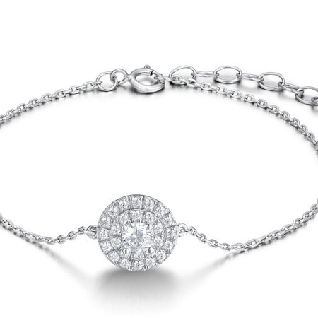 Sterling Silver Bracelet White Cubic Zirconia (B312046WCZSL925)
