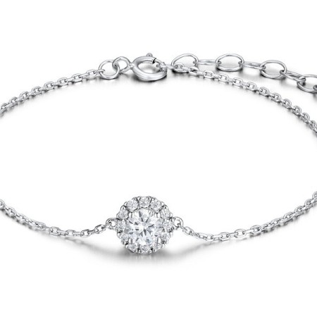 Sterling Silver Bracelet White Cubic Zirconia (B312047WCZSL925)