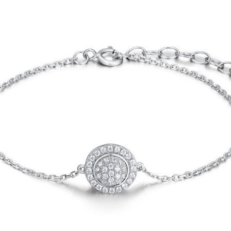Sterling Silver Bracelet White Cubic Zirconia (B312050WCZSL925)