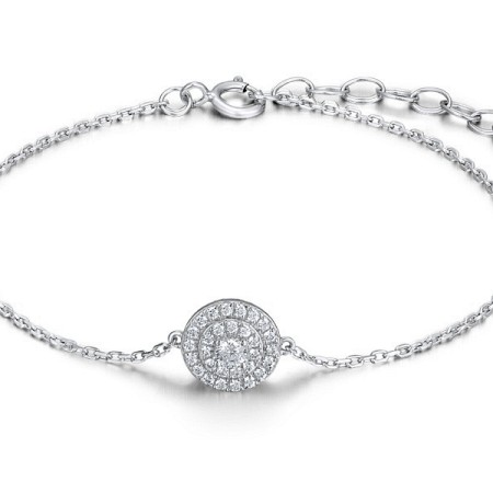 Sterling Silver Bracelet White Cubic Zirconia (B312051WCZSL925)