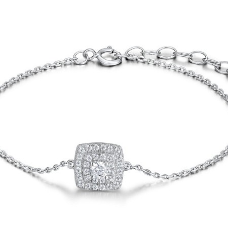 Sterling Silver Bracelet White Cubic Zirconia (B312053WCZSL925)