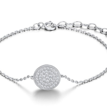 Sterling Silver Bracelet White Cubic Zirconia (B312055WCZSL925)