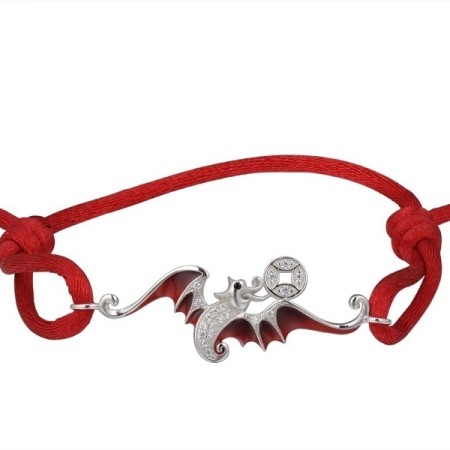 Sterling Silver Bracelet Black spinel,Enamel,White Cubic Zirconia (B314307ENASL925)