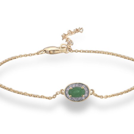 14KYW Bracelet Diamond,Emerald (B315082EMR14KYW)