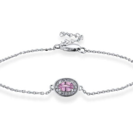 14KW Bracelet Diamond,Pink Sapphire (B315082PIS14KW)