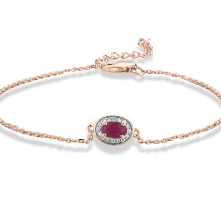 14KRW Bracelet Diamond,Ruby (B315082RUY14KRW)