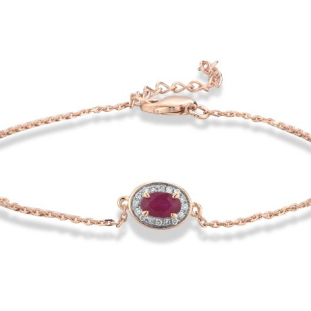 14KRW Bracelet Diamond,Ruby (B315082RUY14KRW)
