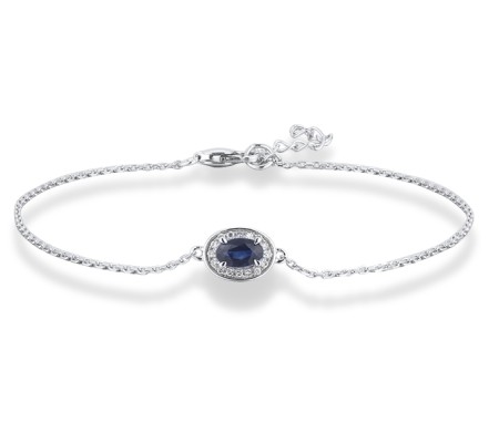 14KW Bracelet Blue Sapphire,Diamond (B315082SAP14KW)