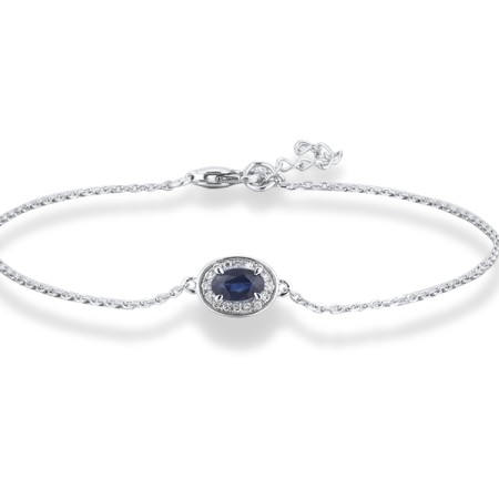 14KW Bracelet Blue Sapphire,Diamond (B315082SAP14KW)