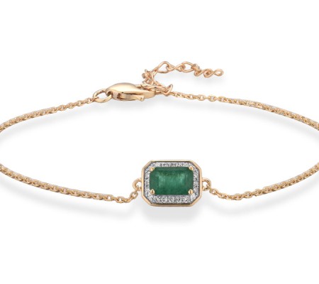 14KYW Bracelet Diamond,Emerald (B315083EMR14KYW)