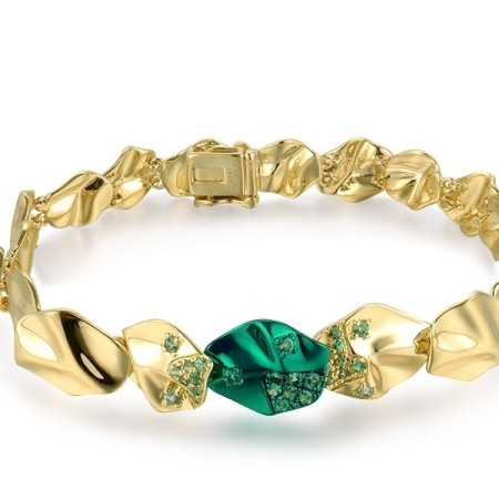 9KYw/ Green e-coating Bracelet Green Garnet (B315398GNG9YAG)