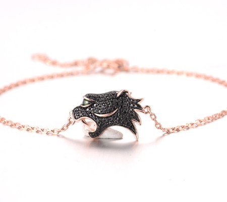 14KRB Bracelet Black Diamond,Green Garnet (B316394BDG14KRB)