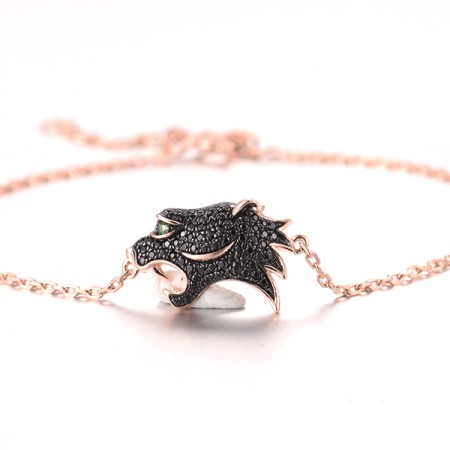 14KRB Bracelet Black Diamond,Green Garnet (B316394BDG14KRB)