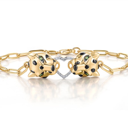 14KYWB Bracelet Green Garnet,Diamond (B318966GNG14KYWB)