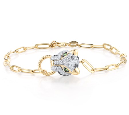 14KYWB Bracelet Diamond,Green Garnet (B318967GNG14KYWB)