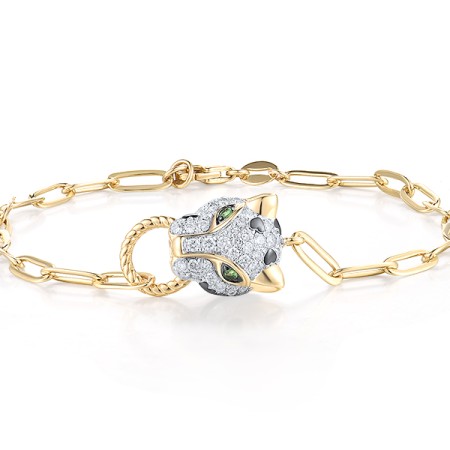 14KYWB Bracelet Diamond,Green Garnet (B318967GNG14KYWB)