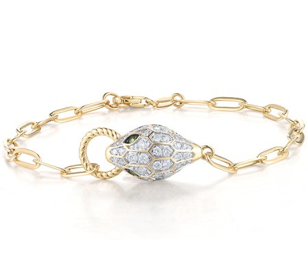 14KYWB Bracelet Diamond,Green Garnet (B318968GNG14KYWB)