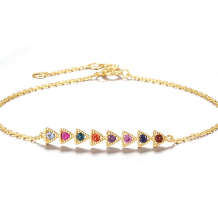 14KY Bracelet Blue Sapphire,Garnet,London Blue Topaz,Orange Sapphire,Pink Sapphire,Ruby,Amethyst (B320484MUL14KY)