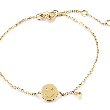 14KY Bracelet Diamond,Blue Topaz (Swiss Blue) (B321198BLT14KY)