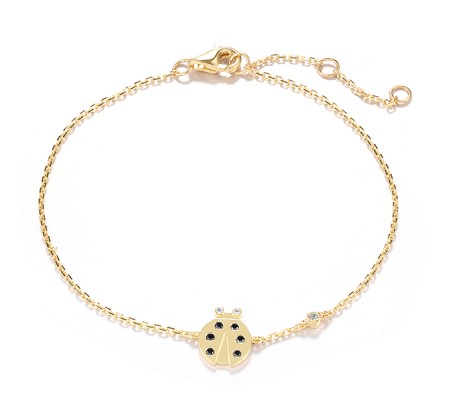 14KY Bracelet Black Diamond,Blue Topaz (Swiss Blue),Diamond (B321199LBD14KY)