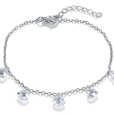 Sterling Silver Bracelet White Cubic Zirconia (B321468WCZSL925)