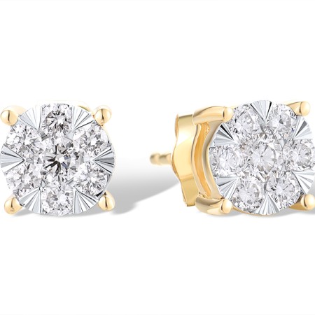 14KYW Earrings Diamond (E300027CDIA14KYW)