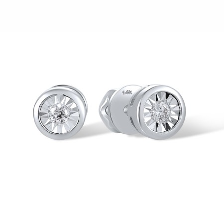 14KW Earrings Diamond (E300060DIA14KW-SR)