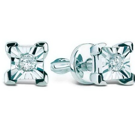 14KW Earrings Diamond (E300067DIA14KW)