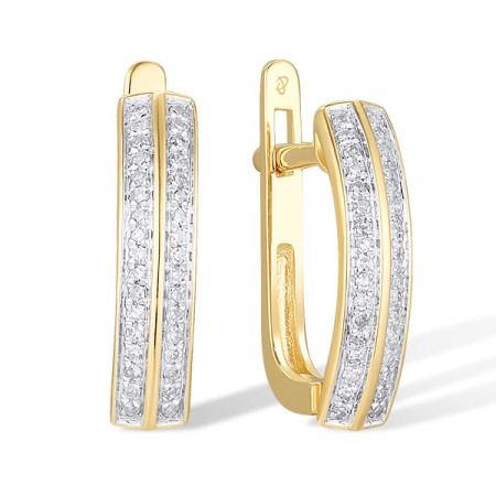14KYW Earrings Diamond (E300222DIA14KYW)