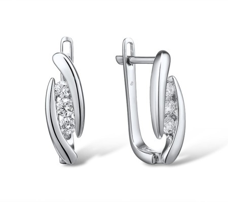 14KW Earrings Diamond (E300796DIA14KW)