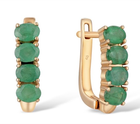 14KR Earrings Emerald (E300888EMR14KR)
