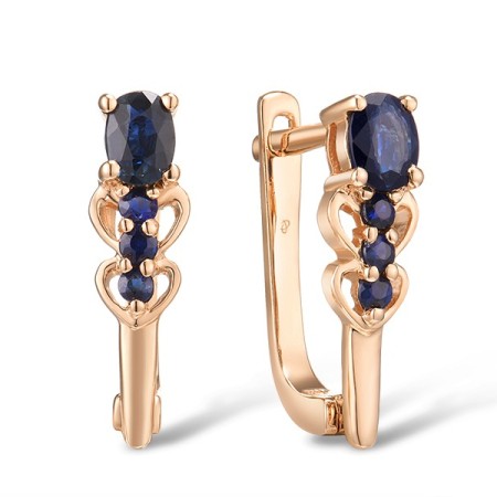 14KR Earrings Blue Sapphire (E300911SAP14KR)
