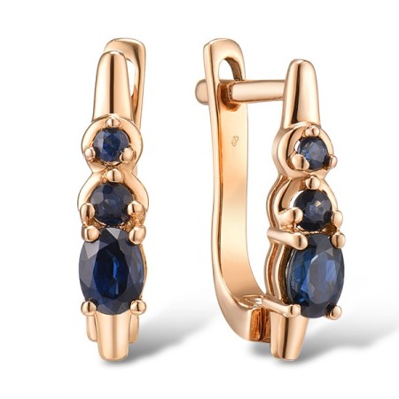 14KR Earrings Blue Sapphire (E300912SAP14KR)