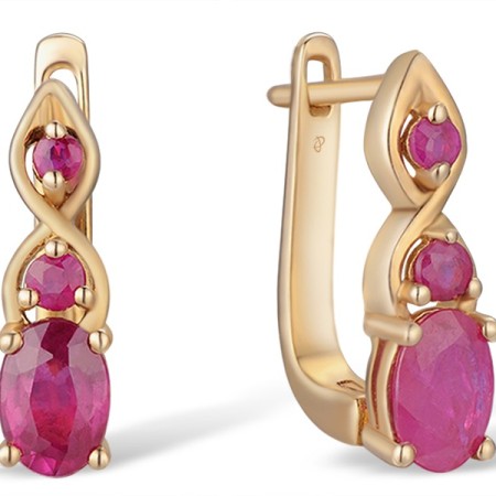 14KR Earrings Ruby (E300914RUY14KR)