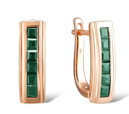 14KR Earrings Emerald (E300917EMR14KR)