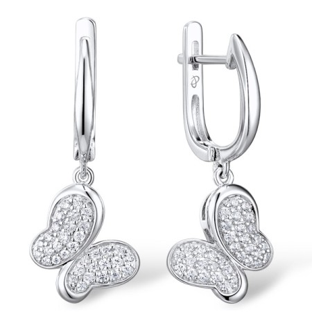 Sterling Silver Earrings White Cubic Zirconia (E301038WCZSL925)