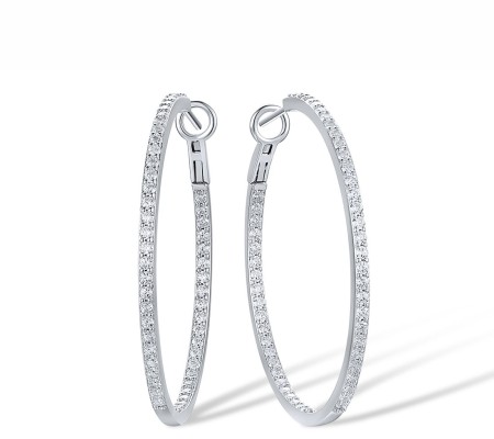 Sterling Silver Earrings White Cubic Zirconia (E301048WCZSL925)