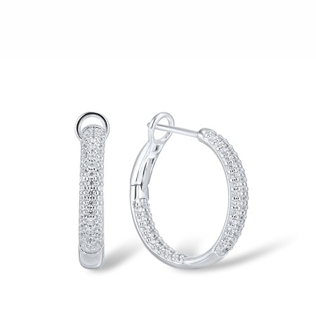 Sterling Silver Earrings White Cubic Zirconia (E301049AWCZSL925)