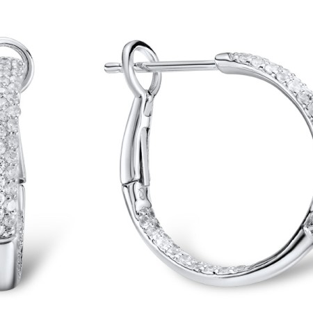 Sterling Silver Earrings White Cubic Zirconia (E301049WCZSL925)