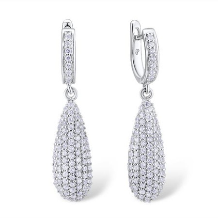 Sterling Silver Earrings White Cubic Zirconia (E301065WCZSL925)