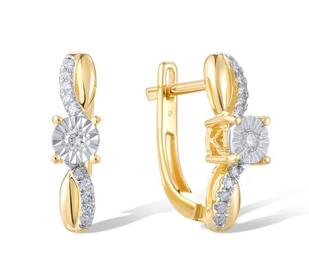 14TT Earrings Diamond (E301177DIA14TT)